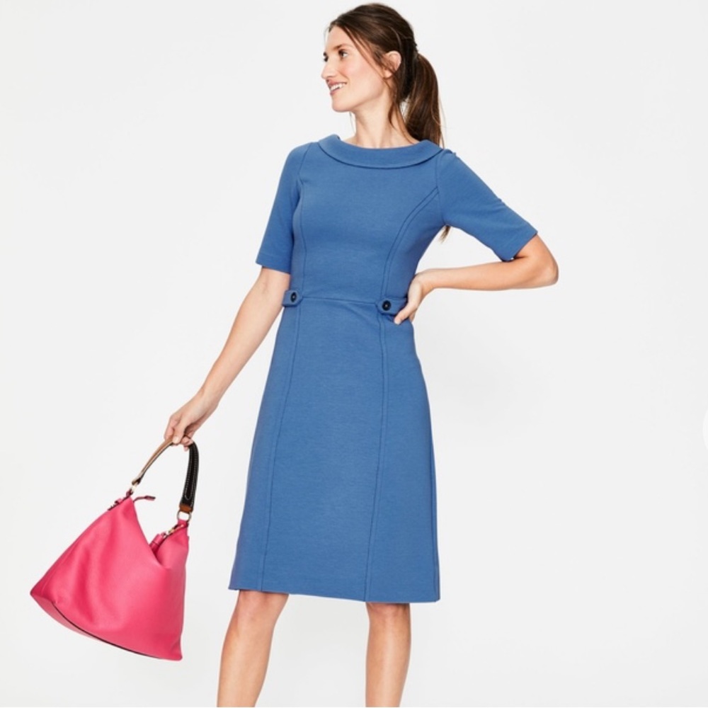 NWT Boden Betty Ottoman midi dress in blue